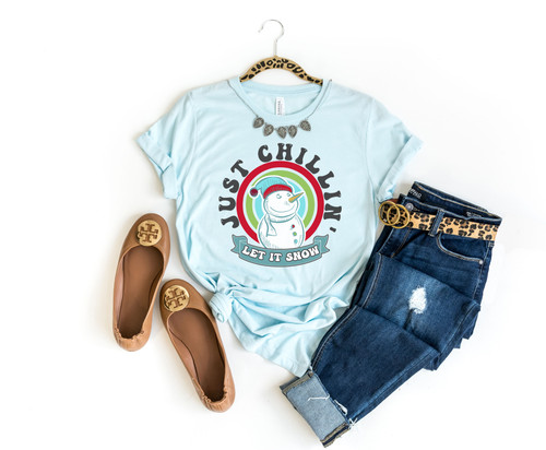 Just Chillin Snowman Tee