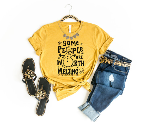 Some People Are Worth Melting For Tee Black Ink