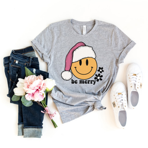 Be Merry Smiley Tee