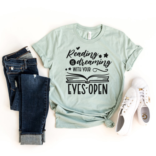 Reading Is Dreaming Tee Black Ink Reading Is Dreaming Tee Black Ink