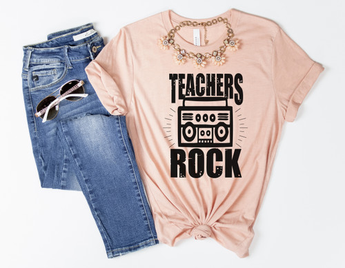 Teachers Rock Tee Black Ink Teachers Rock Tee Black Ink