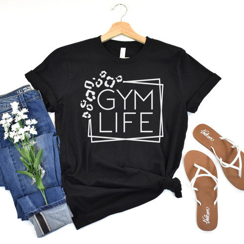 Gym Life Tee White Ink