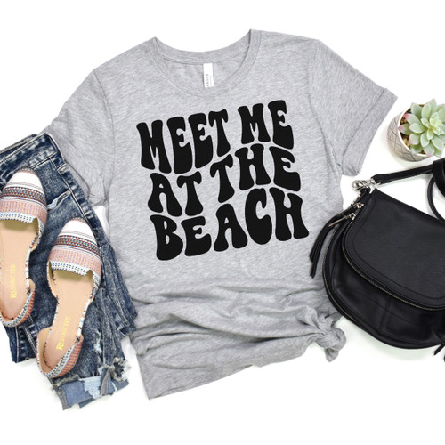 Meet Me At The Beach Tee Black Ink Meet Me At The Beach Tee Black Ink