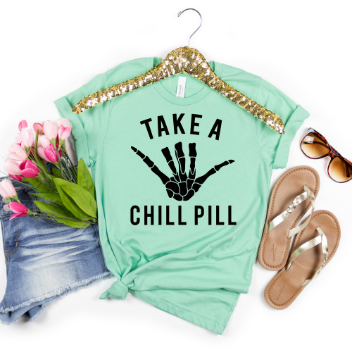 Take a Chill Pill Tee Black Ink