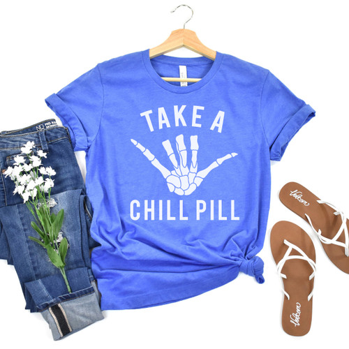 Take a Chill Pill Tee White Ink