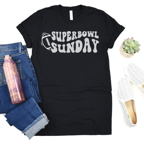 Superbowl Sunday Tee White Ink