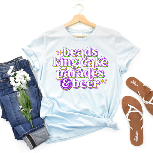 Beads King Cake Parades Tee