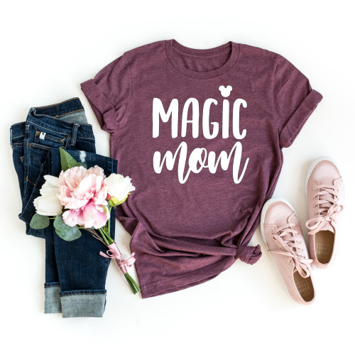 Magic Mom Tee White Ink