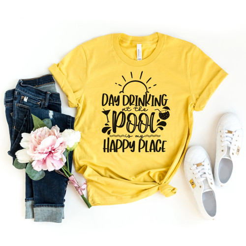 Day Drinking At The Pool Tee Black Ink Day Drinking At The Pool Tee Black Ink