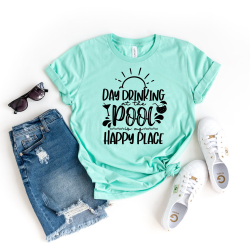 Day Drinking At The Pool Tee Black Ink Day Drinking At The Pool Tee Black Ink