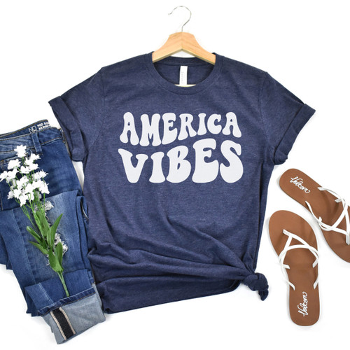 America Vibes Tee White Ink