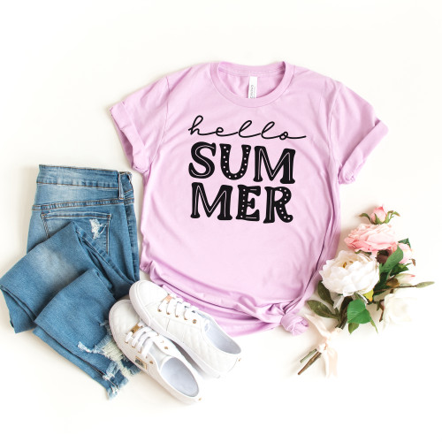 Hello Summer Tee Black Ink