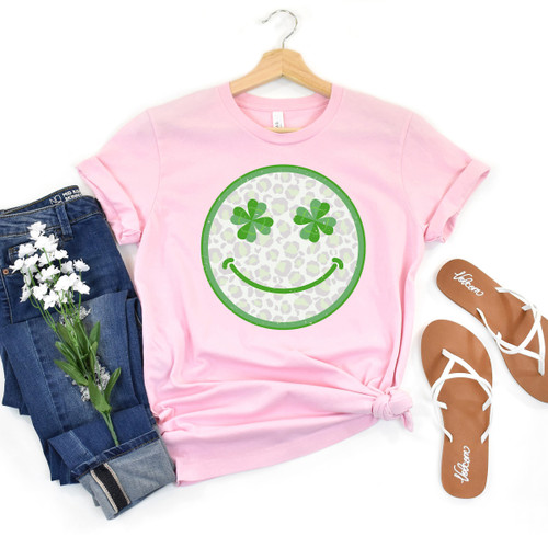 Clover Smiley Face Tee
