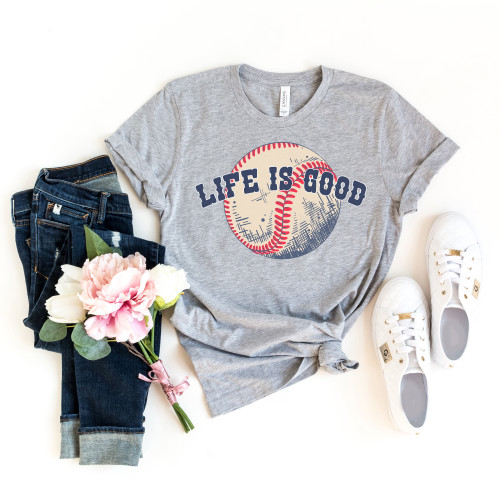 Life Is Good Baseball Tee