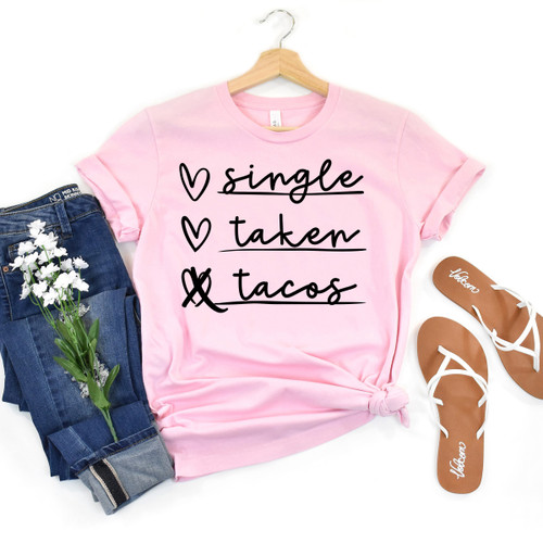 Single Taken Tacos Tee Black Ink