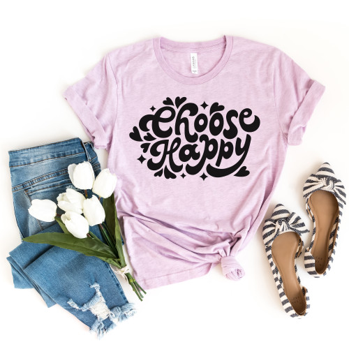 Choose Happy Tee Black Ink