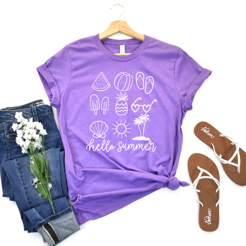 Hello Summer Things Tee White Ink Hello Summer Things Tee White Ink