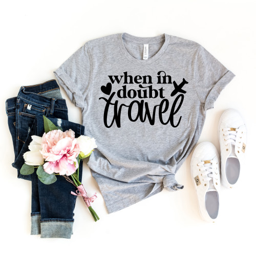 When In Doubt Travel Tee Black Ink