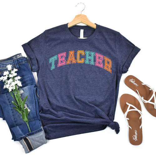 Colorful Teacher Tee