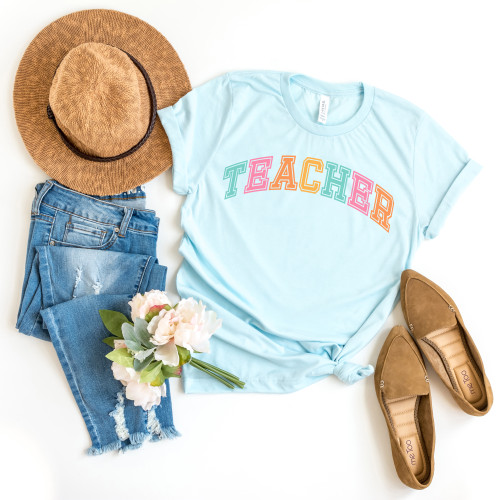 Colorful Teacher Tee