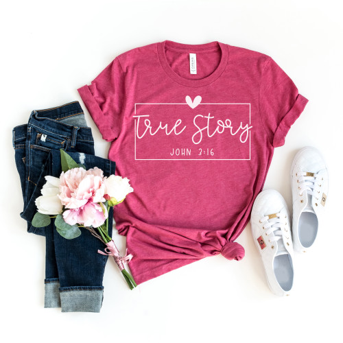 True Story Easter Tee White Ink