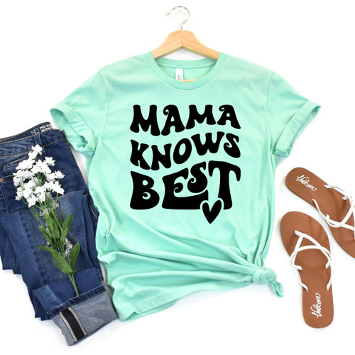 Mama Knows Best Tee Black Ink