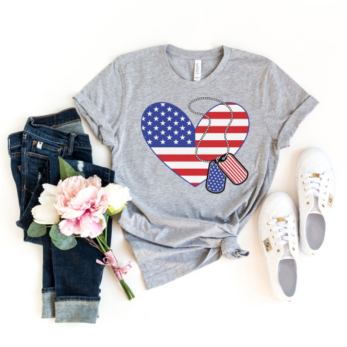 Memorial Day Heart Tee