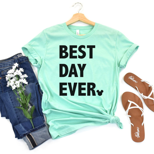 Block Letter Best Day Ever Tee Black Ink Block Letter Best Day Ever Tee Black Ink