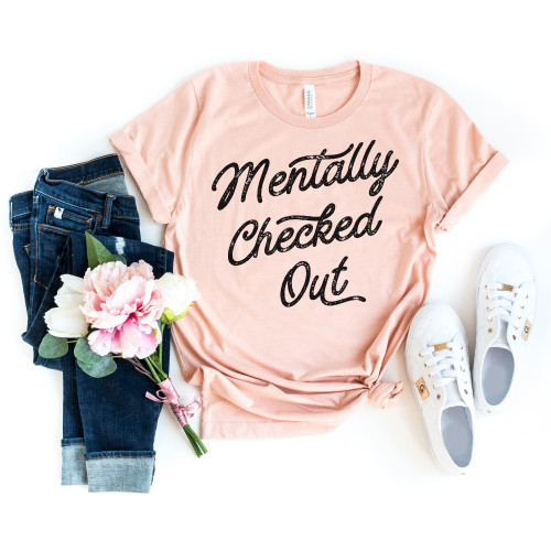 Mentally Checked Out Tee Black Ink