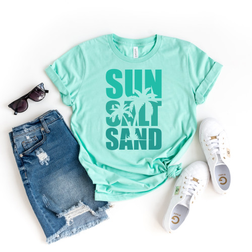 Turquoise Sun Salt Sand Tee