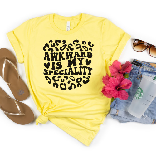 Awkward is My Specialty Tee Black Ink