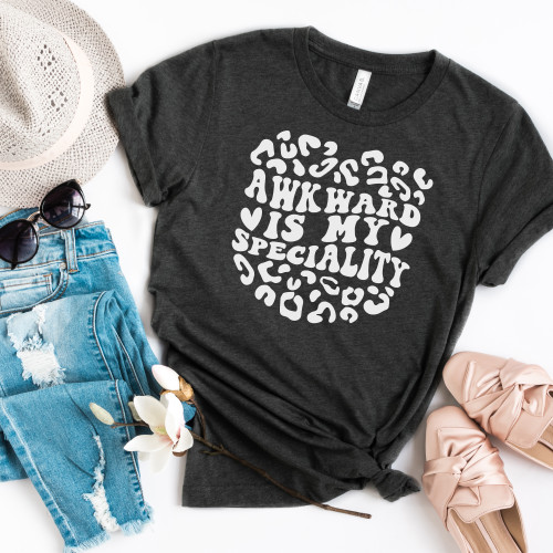 Awkward Is My Specialty Tee White Ink