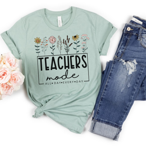Teacher Mode Floral Tee