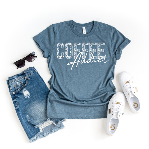 Coffee Addict Tee White Ink