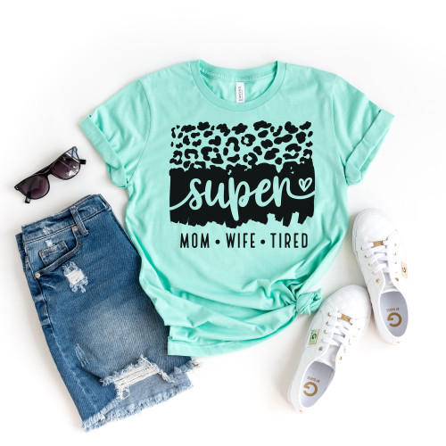 Super Mom Tee Black Ink