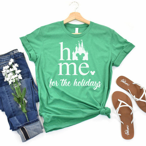 Home for the Holidays Tee White Ink