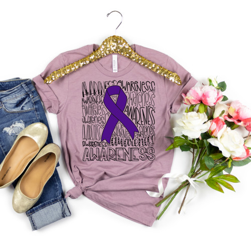 Purple Awareness Ribbon Tee Purple Awareness Ribbon Tee
