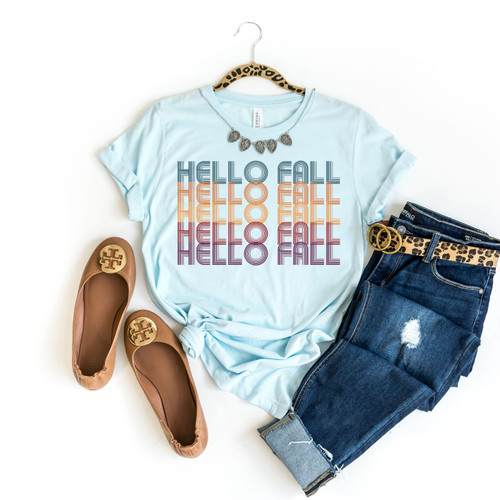 Hello Fall Stacked Tee