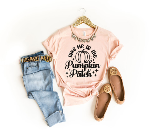 Take Me To The Pumpkin Patch Tee Black Ink