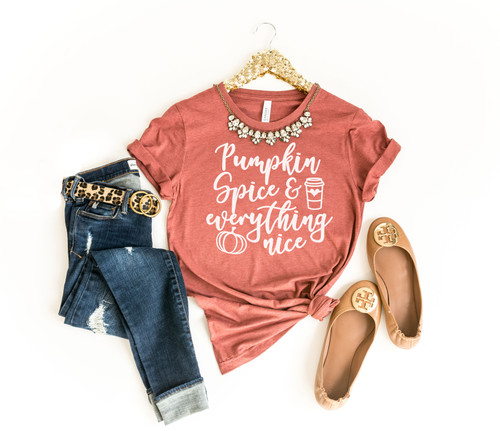 Pumpkin Spice and Everything Nice Tee White Ink Pumpkin Spice and Everything Nice Tee White Ink
