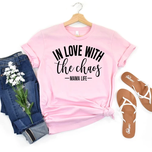In Love With The Chaos Tee Black Ink