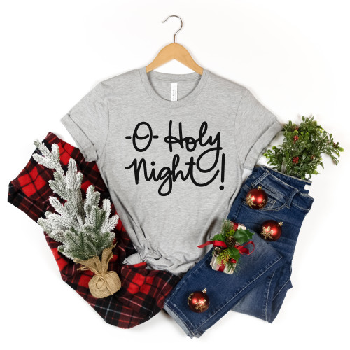 O Holy Night Tee Black Ink