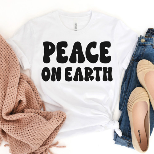 Peace on Earth Tee Black Ink