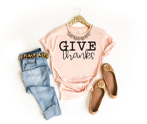 Give Thanks Tee Black Ink Give Thanks Tee Black Ink