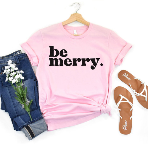 Be Merry Tee Black Ink