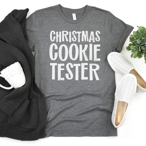 Christmas Cookie Tester Tee White Ink