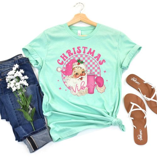Christmas Vibes Santa Tee