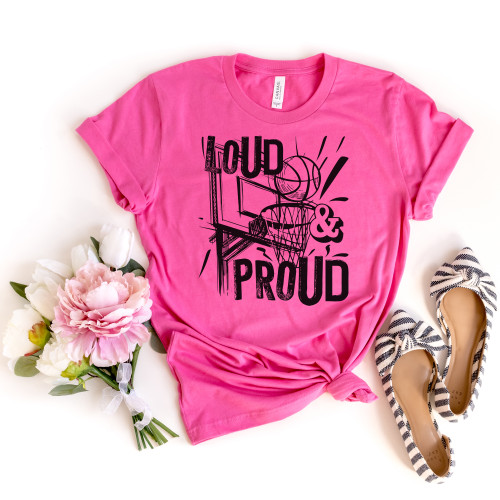 Loud and Proud Basketball Tee Black Ink
