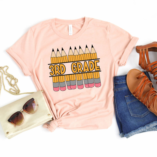 Third Grade Pencils Tee Third Grade Pencils Tee