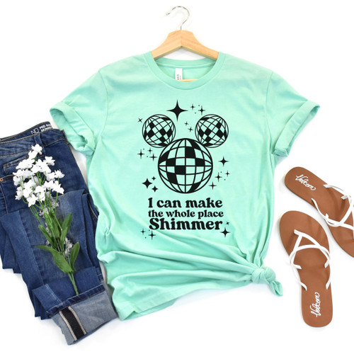 I Can Make The Whole Place Shimmer Tee Black Ink